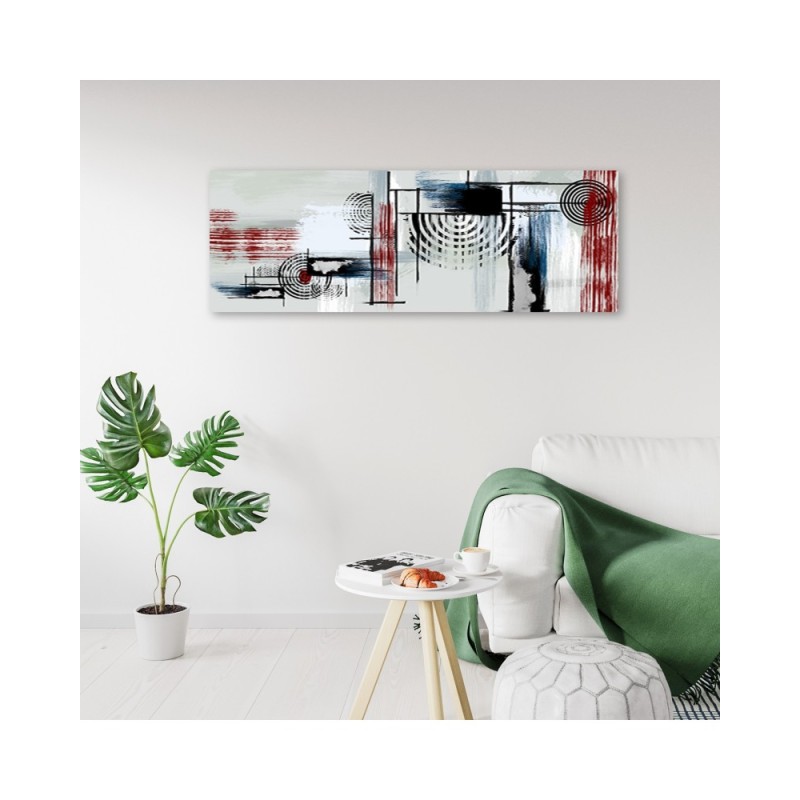 Leinwandbild modern - Abstraktion auf grauem Hintergrund | Feeby