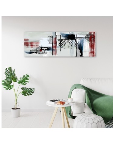 Leinwandbild modern - Abstraktion auf grauem Hintergrund | Feeby