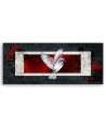 Wall painting for living room - Bird on a dark background | FEEBY