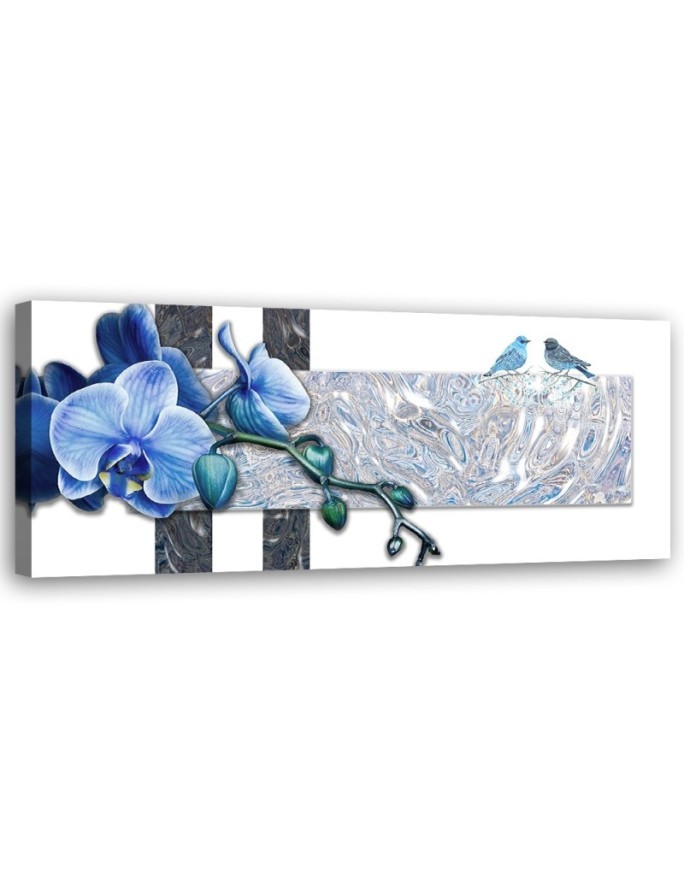 Bild auf Leinwand - Blaue Orchidee | Feeby