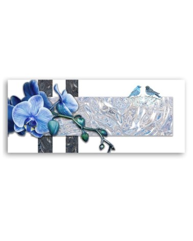 Bild auf Leinwand - Blaue Orchidee | Feeby
