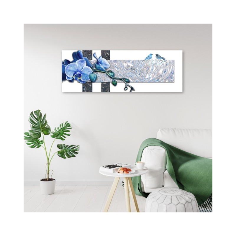 Bild auf Leinwand - Blaue Orchidee | Feeby