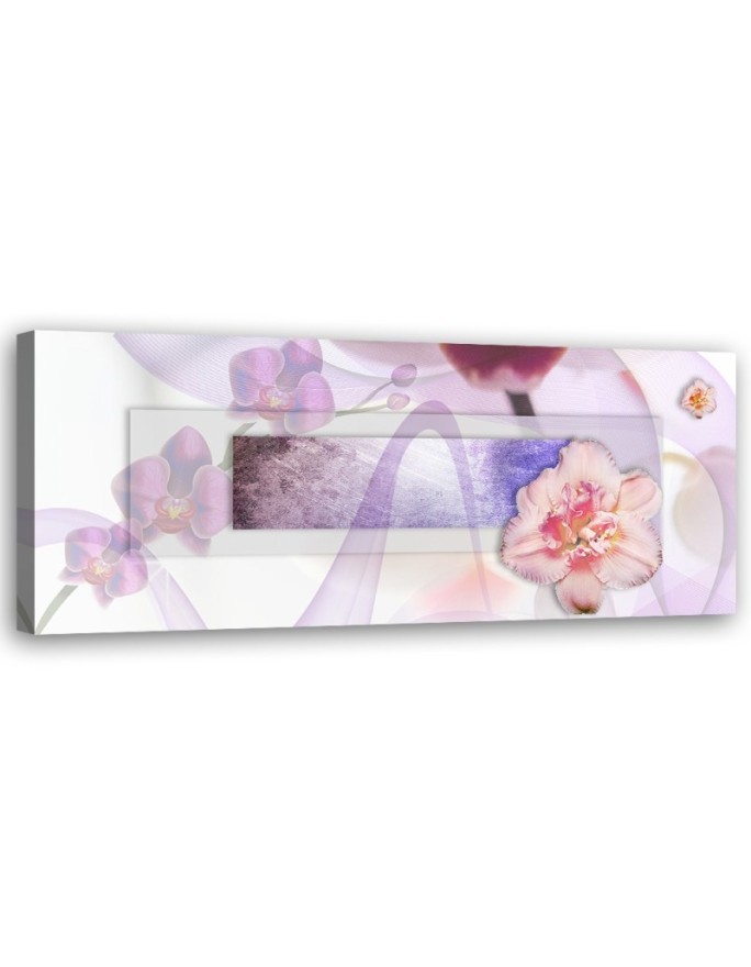 Leinwandbild - Rosa Blume Abstraktion | Feeby