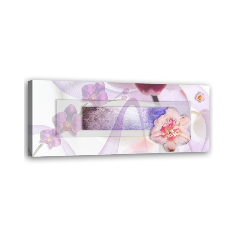 Leinwandbild - Rosa Blume Abstraktion | Feeby