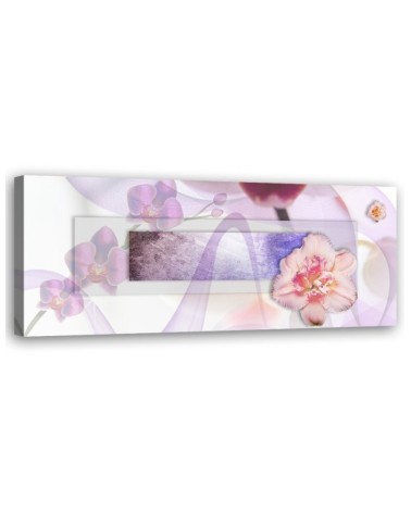 Leinwandbild - Rosa Blume Abstraktion | Feeby