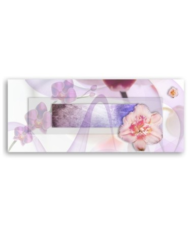 Leinwandbild - Rosa Blume Abstraktion | Feeby