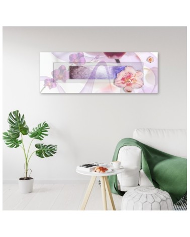 Leinwandbild - Rosa Blume Abstraktion | Feeby