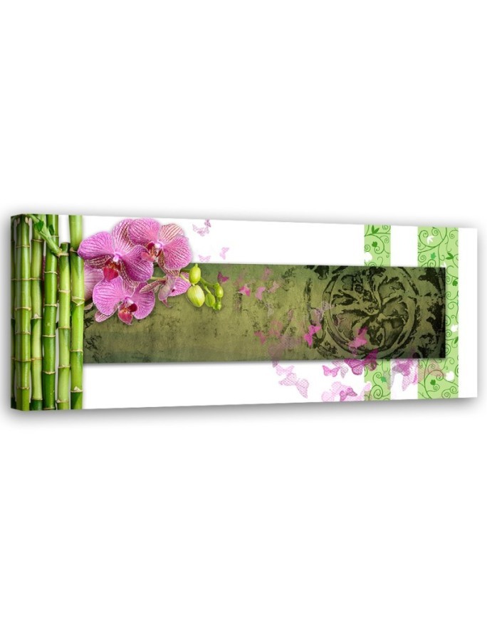 Modernes Wandbild - Orchidee und Bambus | Feeby