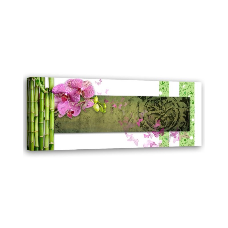 Modernes Wandbild - Orchidee und Bambus | Feeby