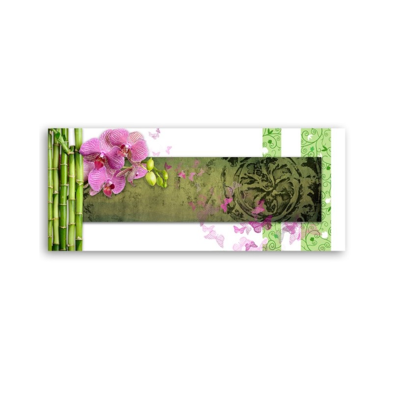 Modernes Wandbild - Orchidee und Bambus | Feeby