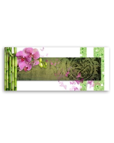 Modernes Wandbild - Orchidee und Bambus | Feeby