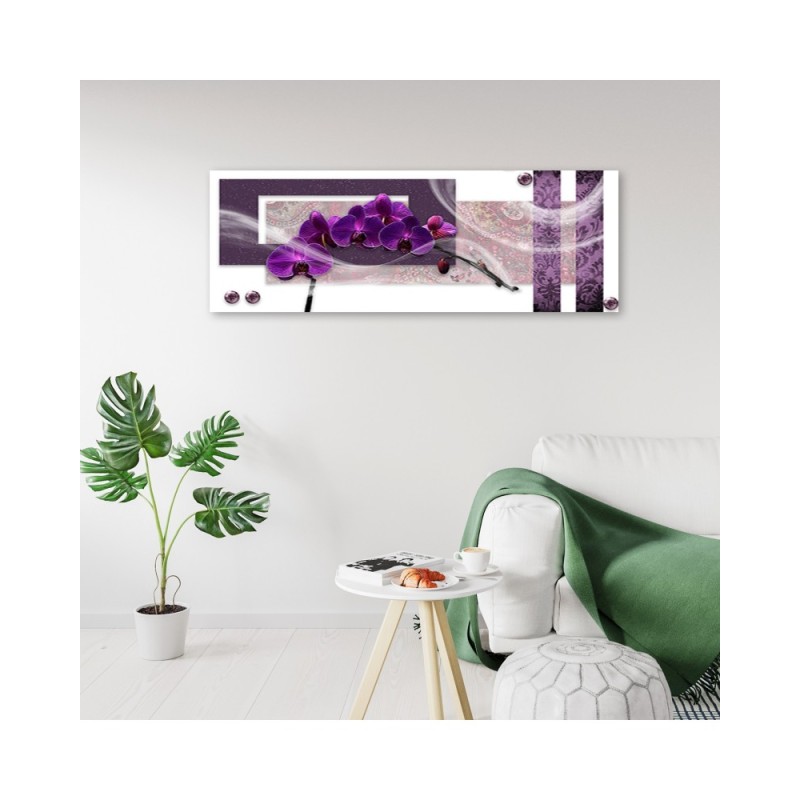 Dekoratives Leinwandbild - Lila Orchidee | Feeby