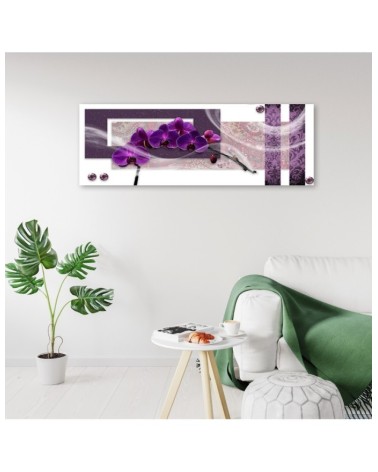 Dekoratives Leinwandbild - Lila Orchidee | Feeby