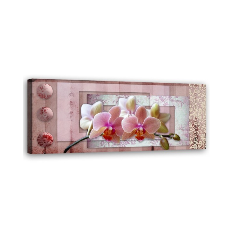 Leinwandbild - Rosa Orchidee | Feeby