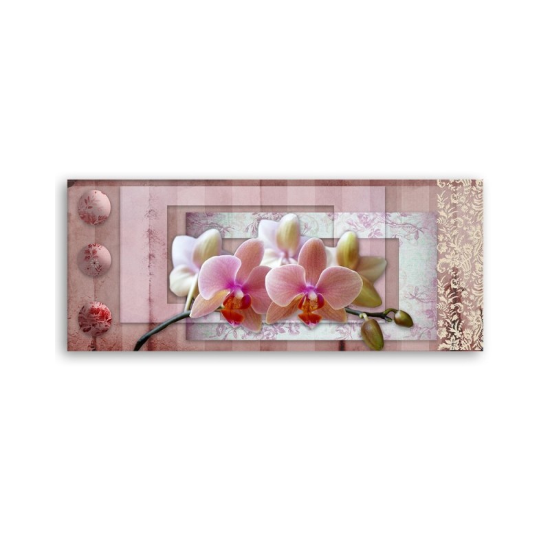 Leinwandbild - Rosa Orchidee | Feeby