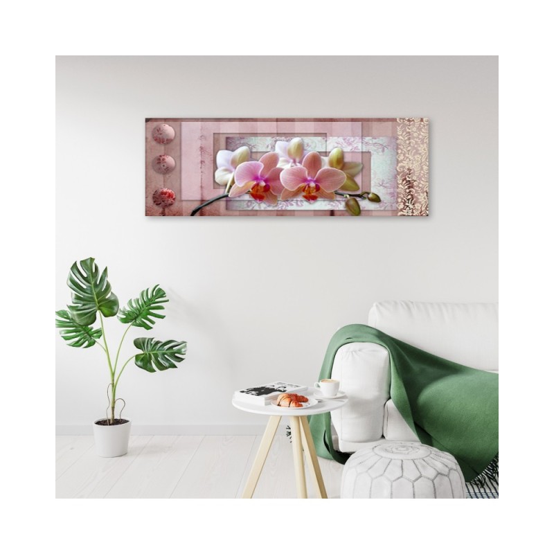 Leinwandbild - Rosa Orchidee | Feeby