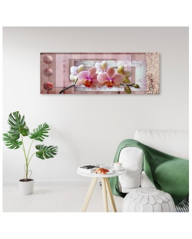 Leinwandbild - Rosa Orchidee | Feeby