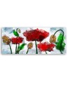 Canvas print for room - Painted abstract flowers | FEEBY