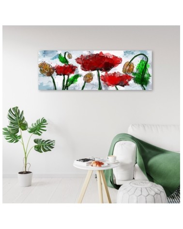 Leinwanddruck - Gemalte abstrakte Blumen | Feeby