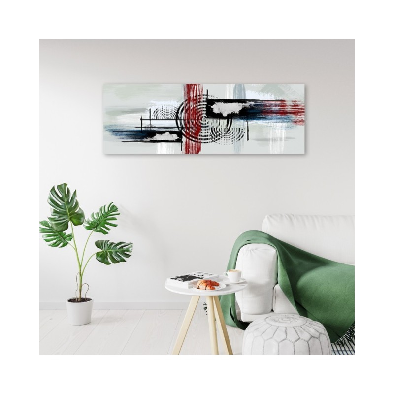 Leinwandbild - Abstrakt auf grauem Hintergrund | Feeby