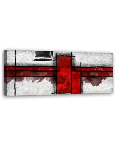 Canvas print for living room - Red rectangles | FEEBY