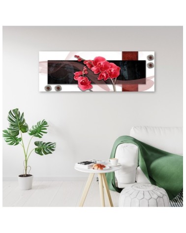 Dekoratives Leinwandbild - Rote Orchidee Abstraktion | Feeby