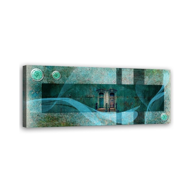 Leinwandbild - Türkisfarbene Abstraktion | Feeby