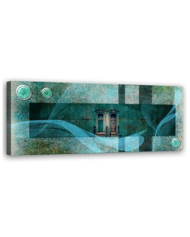 Leinwandbild - Türkisfarbene Abstraktion | Feeby