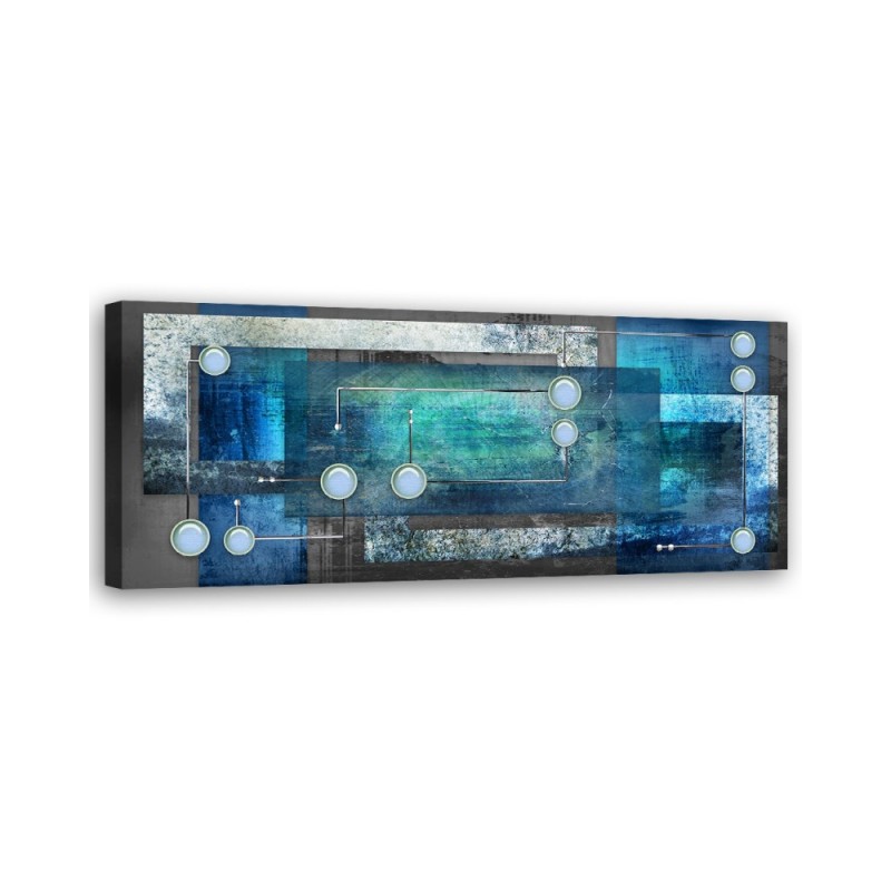 Modernes Wandbild - Blaue Abstraktion | Feeby