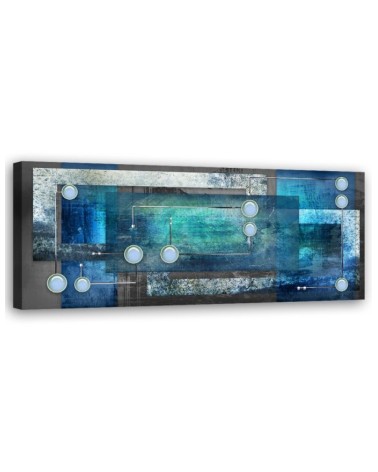 Modernes Wandbild - Blaue Abstraktion | Feeby