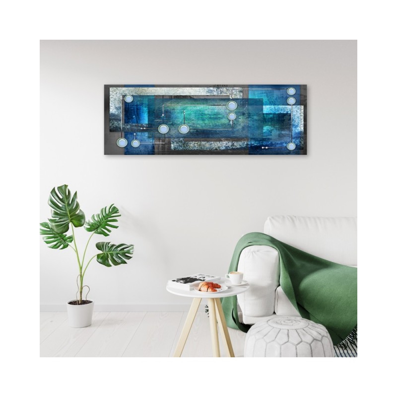 Modernes Wandbild - Blaue Abstraktion | Feeby