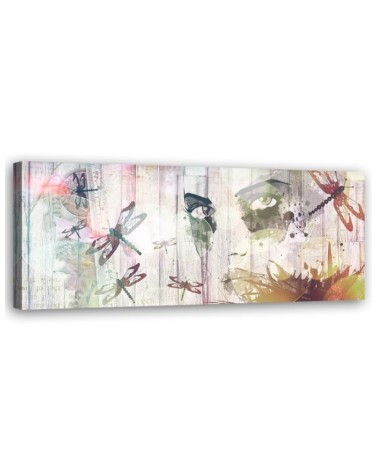 Leinwandbild - Frau und Schmetterlinge | Feeby