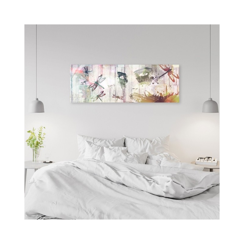 Leinwandbild - Frau und Schmetterlinge | Feeby