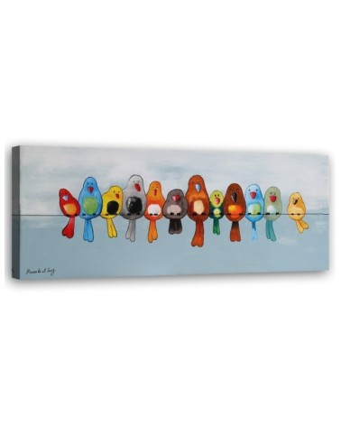 Bild auf Leinwand - Bunte Vögel | Feeby