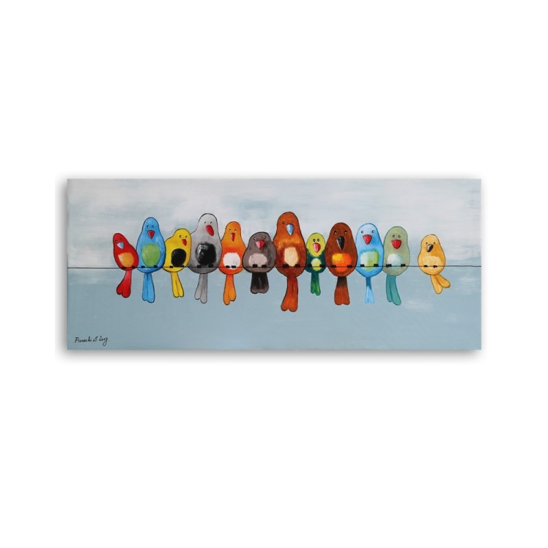 Bild auf Leinwand - Bunte Vögel | Feeby