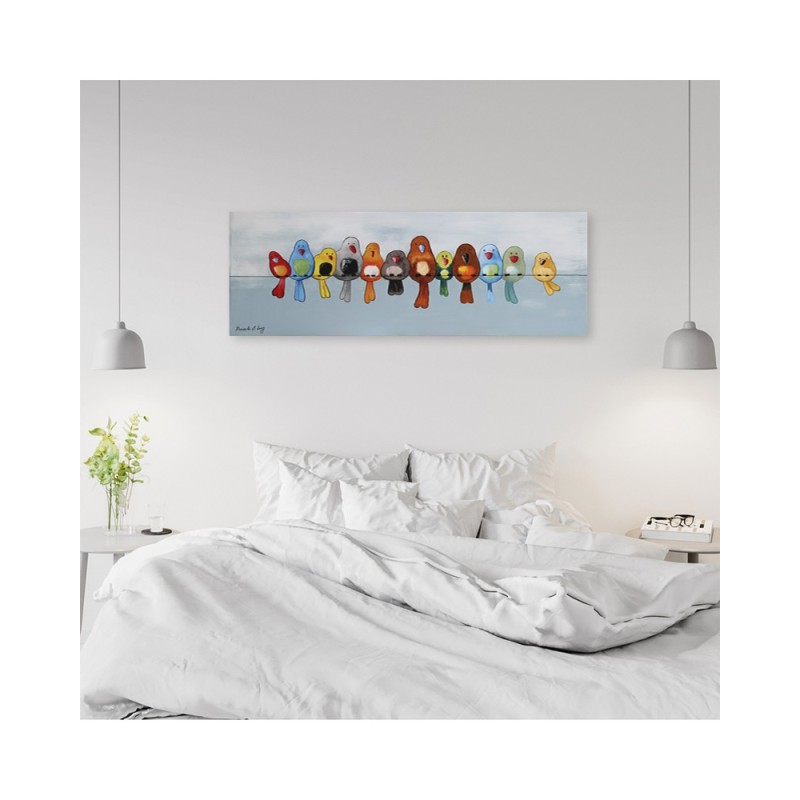 Bild auf Leinwand - Bunte Vögel | Feeby