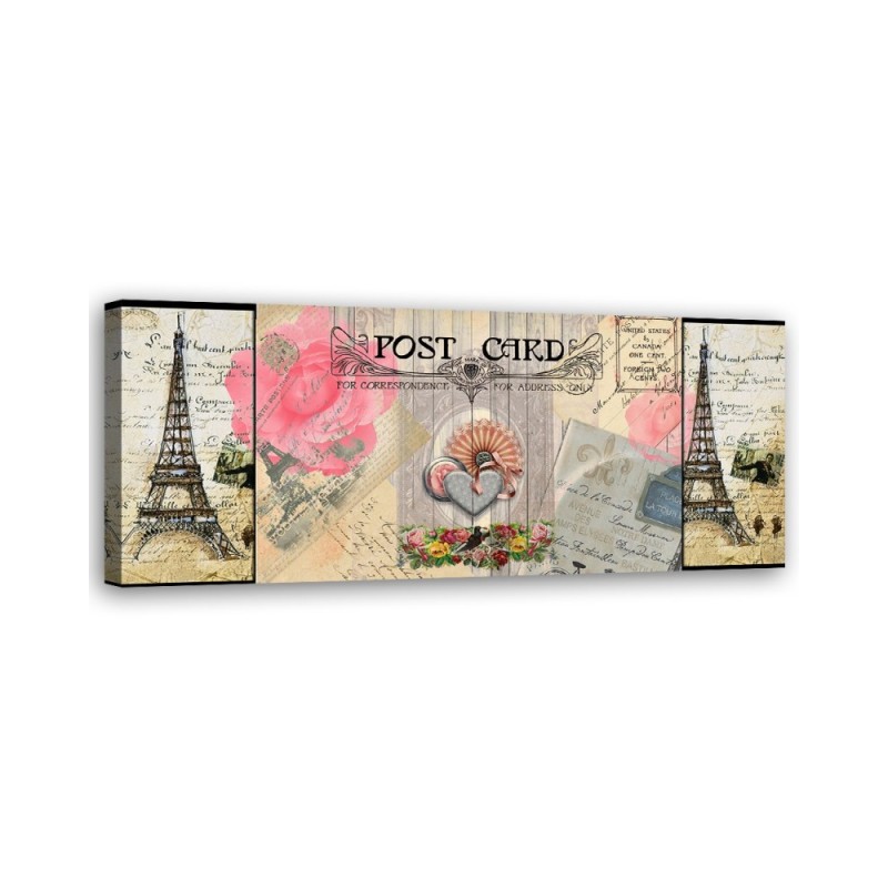 Leinwandbild - Postkarte aus Frankreich | Feeby