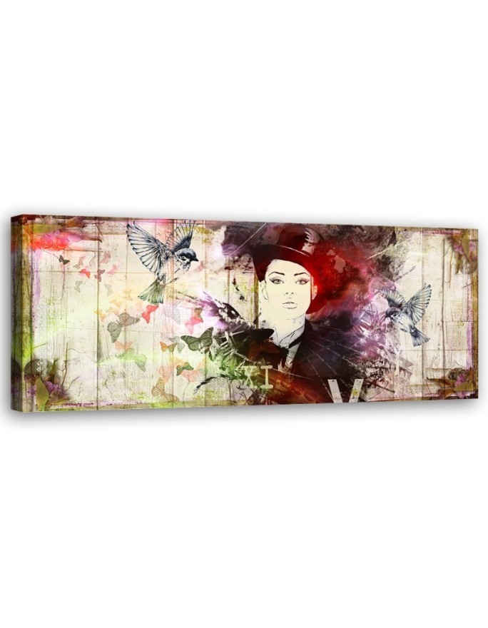 Modernes Wandbild - Abstraktes Gesicht einer Frau | Feeby