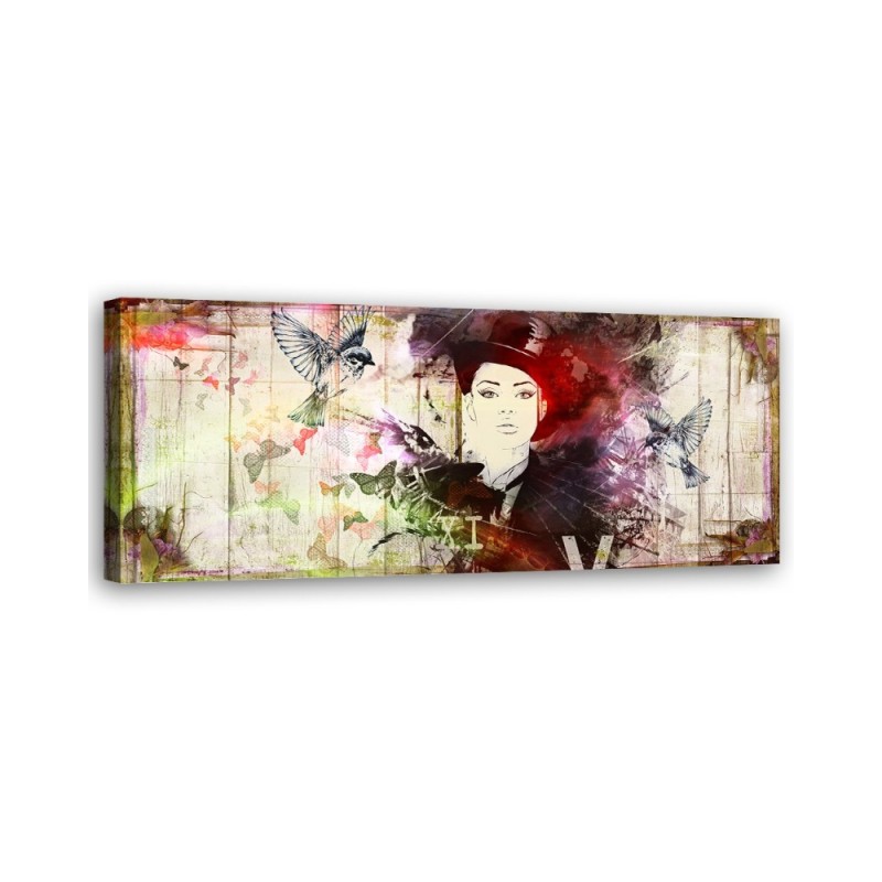 Modernes Wandbild - Abstraktes Gesicht einer Frau | Feeby