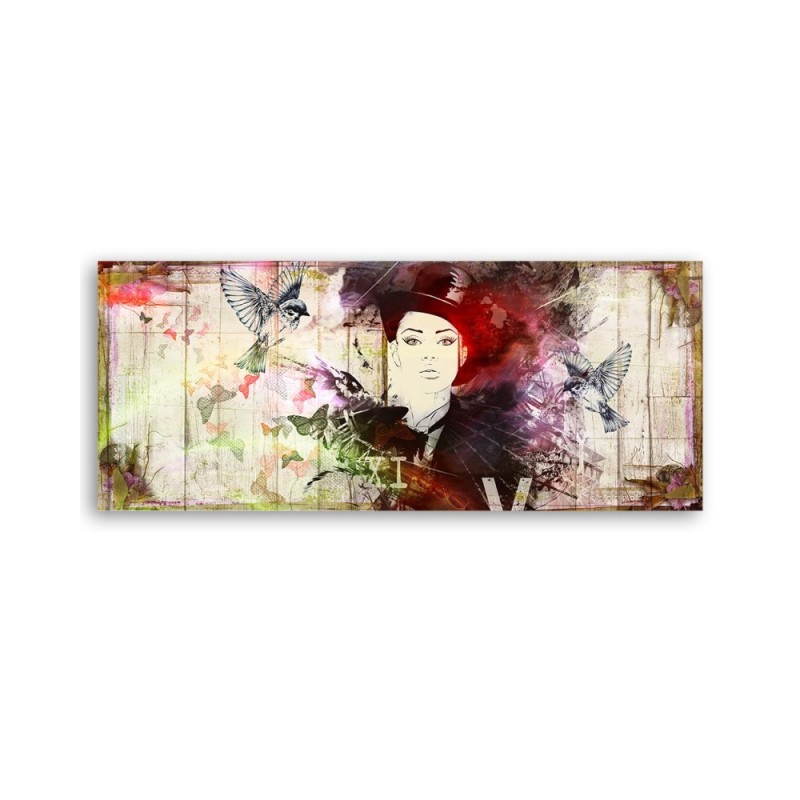 Modernes Wandbild - Abstraktes Gesicht einer Frau | Feeby