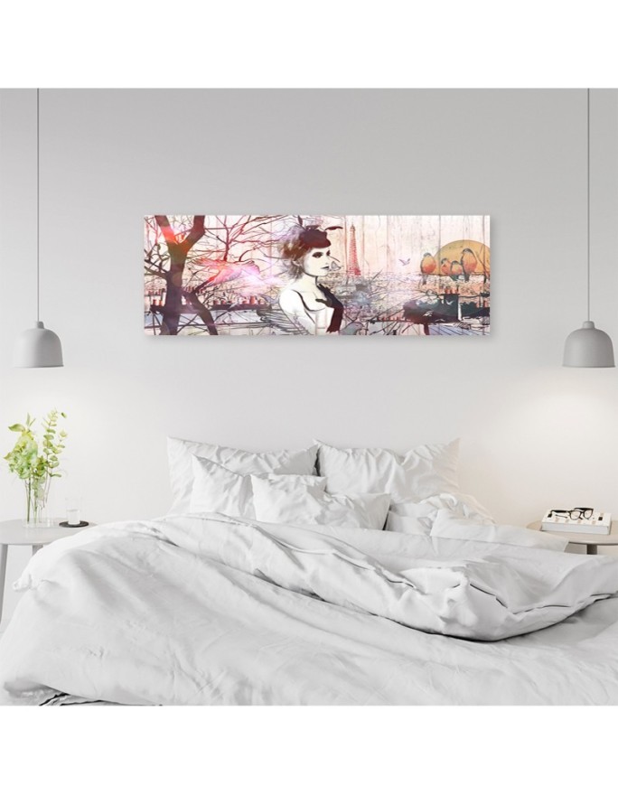 Decorative painting for wall - Woman Eiffel Tower | FEEBY