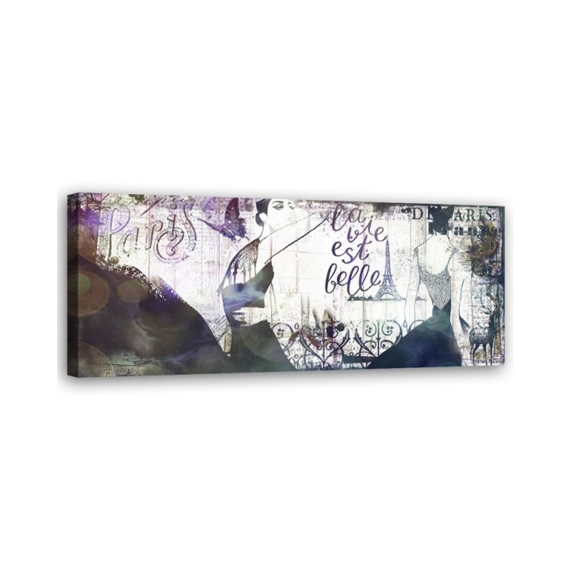 Leinwanddruck - Collage Frankreich Frau | Feeby