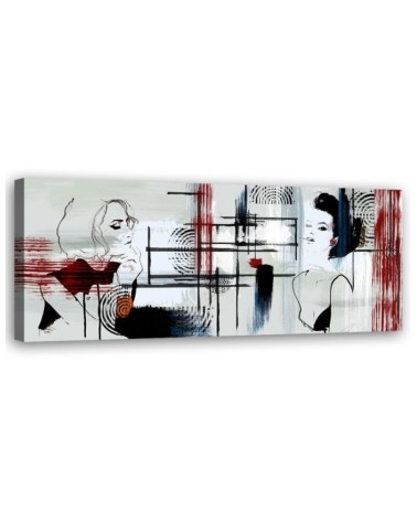 Bild auf Leinwand - Zwei Frauen abstrakt | Feeby