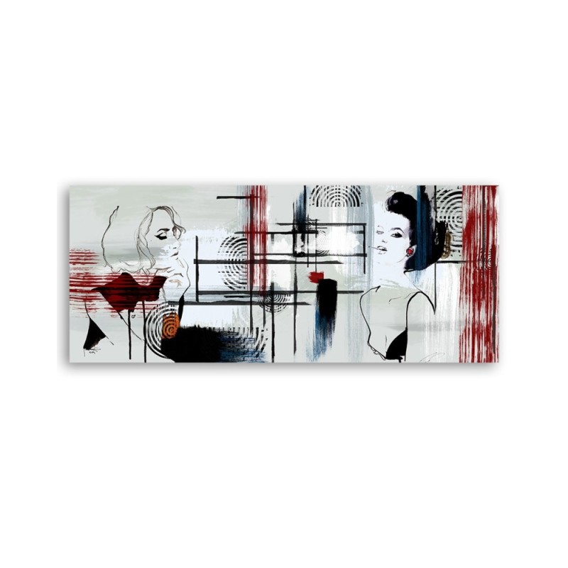 Bild auf Leinwand - Zwei Frauen abstrakt | Feeby