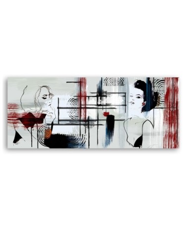 Bild auf Leinwand - Zwei Frauen abstrakt | Feeby