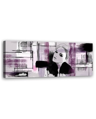Leinwandbild modern - Violette Frau abstrakt | Feeby