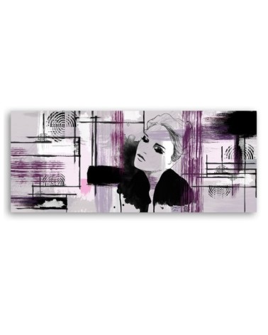 Leinwandbild modern - Violette Frau abstrakt | Feeby