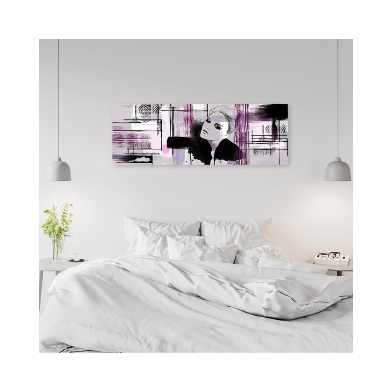 Leinwandbild modern - Violette Frau abstrakt | Feeby