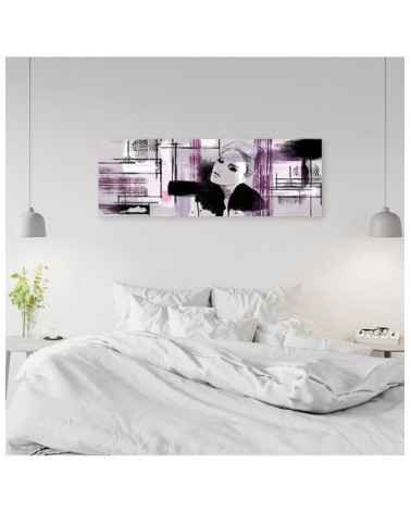 Leinwandbild modern - Violette Frau abstrakt | Feeby