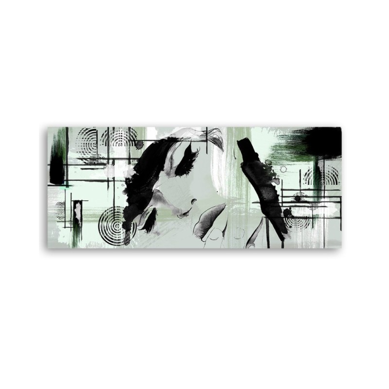 Leinwandbild - Grüne Frau abstrakt | Feeby